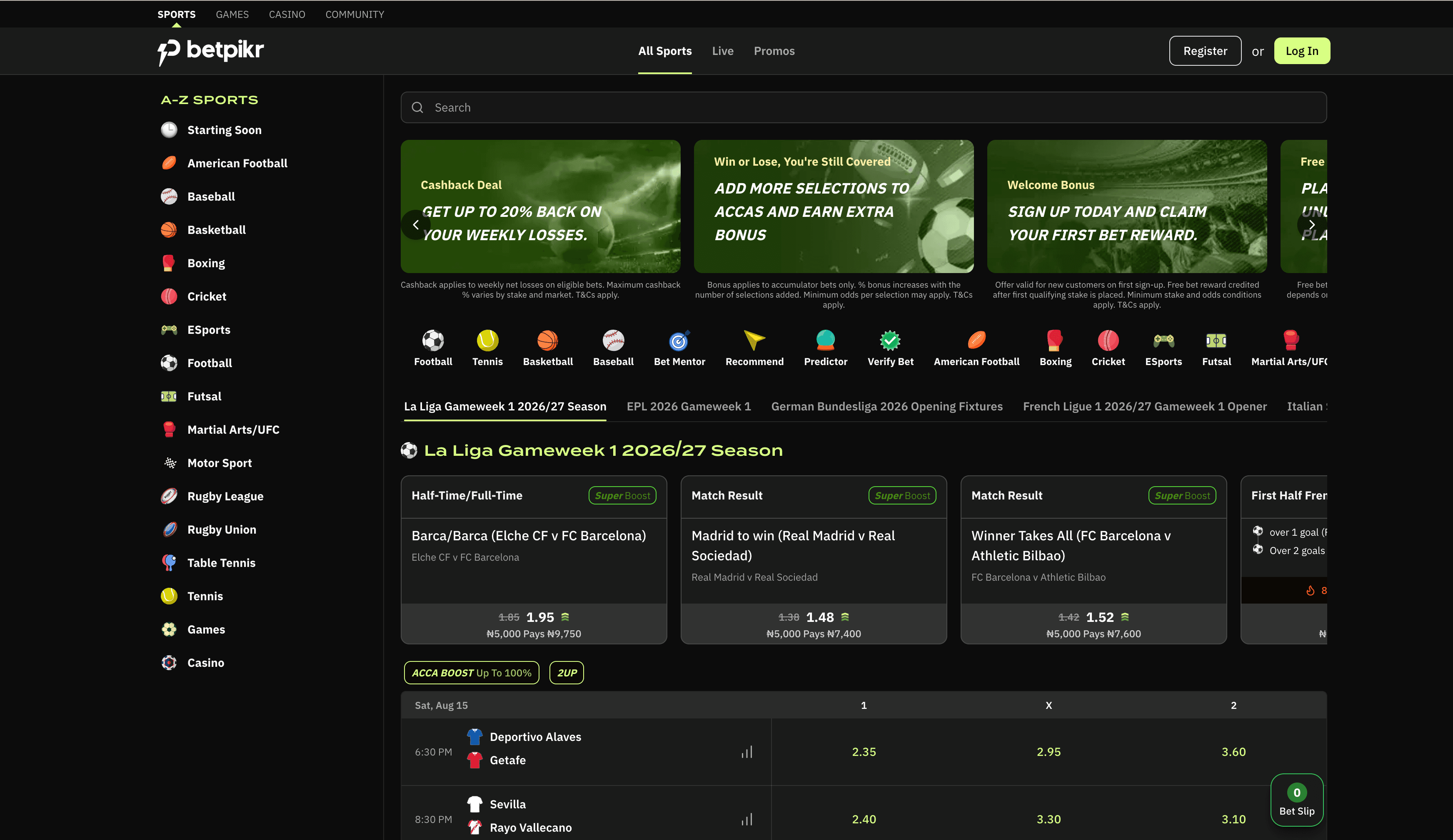 BetPikr interface